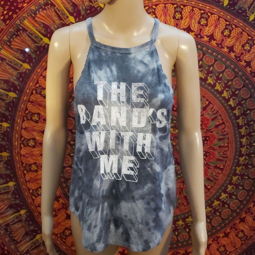 Cold Crush oversized Band graphic tank top small